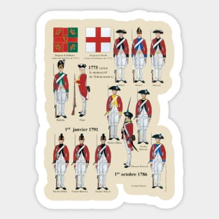 British army 18 century Sticker